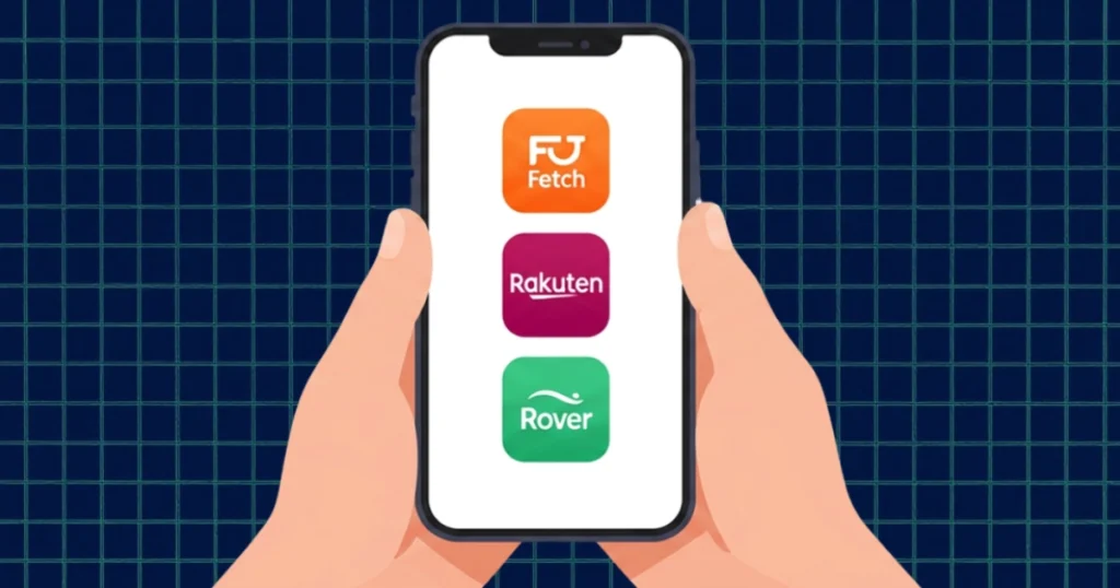 Phone screen showing cashback and gig apps used to earn money from your phone