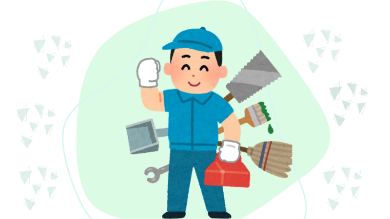 Handyman with tools representing service based business ideas like cleaning and repairs